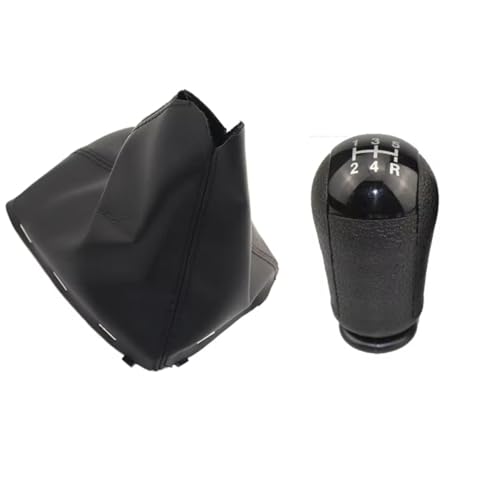 Hguvsjd Schaltknäufe Für Ford Für Focus Für C-Max 2003 2004 2005 2006 5/6-Gang-Schaltgetriebe Schaltknauf Schalthebel Griff Stick Auto Schaltknauf(5 speed black set) von Hguvsjd