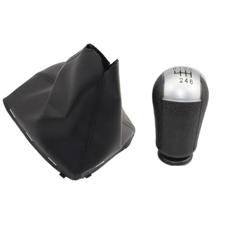 Hguvsjd Schaltknäufe Für Ford Für Focus Für C-Max 2003 2004 2005 2006 5/6-Gang-Schaltgetriebe Schaltknauf Schalthebel Griff Stick Auto Schaltknauf(6 speed silver set) von Hguvsjd