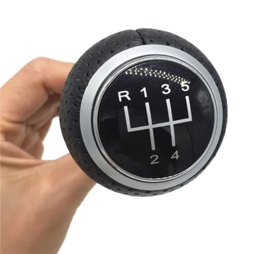 Hguvsjd Schaltknäufe Für Ibiza 6J Für Sitz Für Leon MK1 12mm 5/6 Geschwindigkeit Schaltknauf Hebel Stick Auto Schaltknauf(Silver R12345) von Hguvsjd