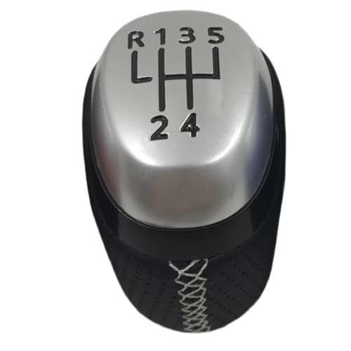 Hguvsjd Schaltknäufe Für Megane 4 MK4 Für Kadjar Für Talisman 2015-2022 Griff Ball Hebel Getriebe Stick Shifter Leder Auto Schaltknauf(5 speed white line) von Hguvsjd
