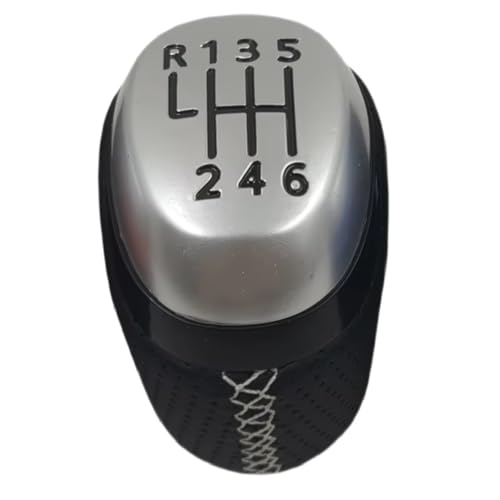Hguvsjd Schaltknäufe Für Megane 4 MK4 Für Kadjar Für Talisman 2015-2022 Griff Ball Hebel Getriebe Stick Shifter Leder Auto Schaltknauf(6 speed white line) von Hguvsjd