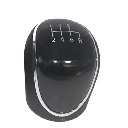 Hguvsjd Schaltknäufe Für Mondeo MK4 Für Focus MK2 MK3 Für C-Max Für S-Max I II Für Kuga MK2 MK3 Leder-Schaltknauf-Kopf-Getriebeabdeckung 1798600 Auto Schaltknauf(R 6 speed) von Hguvsjd