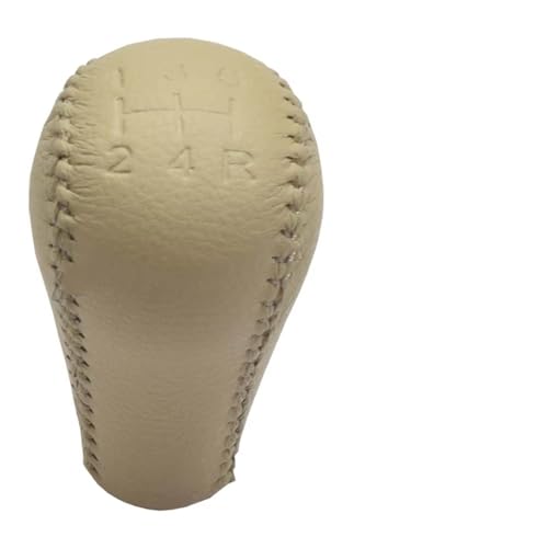 Hguvsjd Schaltknäufe Für Navara D40 Für Frontier Double Cab 2005-2015 Für Pathfinder R51 2007-2019 Manueller 5/6-Gang-Schaltknaufgriffhebel Auto Schaltknauf(Beige 5 Speed) von Hguvsjd