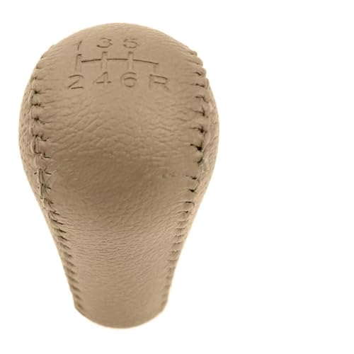 Hguvsjd Schaltknäufe Für Navara D40 Für Frontier Double Cab 2005-2015 Für Pathfinder R51 2007-2019 Manueller 5/6-Gang-Schaltknaufgriffhebel Auto Schaltknauf(Beige 6 Speed-Hole) von Hguvsjd
