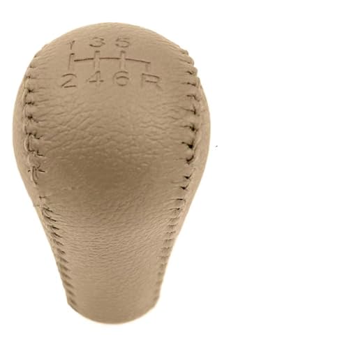 Hguvsjd Schaltknäufe Für Navara D40 Für Frontier Double Cab 2005-2015 Für Pathfinder R51 2007-2019 Manueller 5/6-Gang-Schaltknaufgriffhebel Auto Schaltknauf(Beige 6 Speed-NoHole) von Hguvsjd