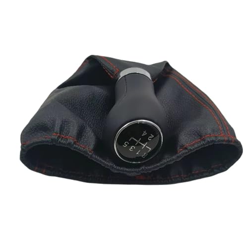 Hguvsjd Schaltknäufe Für Seat Für Ibiza 2 II MK2 (6K) 1993–2001 Getriebemanschette Rote Linie 5-Gang-Schaltknauf Stiefelhebel Schaltmanschette Staubschutzhülle Auto Schaltknauf(Type 8) von Hguvsjd