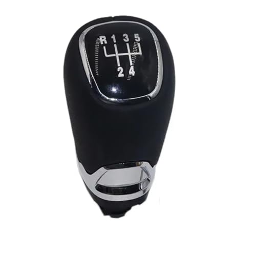 Hguvsjd Schaltknäufe Für Skoda Für Superb Für Fabia Für Roomster Für Octavia Für Yeti Griff Schaltknauf Hebel Leder Getriebe Stick Shifter Auto Schaltknauf(5 speed) von Hguvsjd