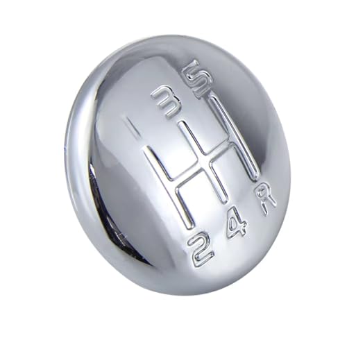 Hguvsjd Schaltknäufe Für Suzuki Für Swift 2005-2010 SX4 2007-2013 Für ALTO 2010-2015 Schaltknauf Emblem Abzeichen Abdeckung Hebel Shifter Kappe Auto Schaltknauf(Chrome Silver) von Hguvsjd