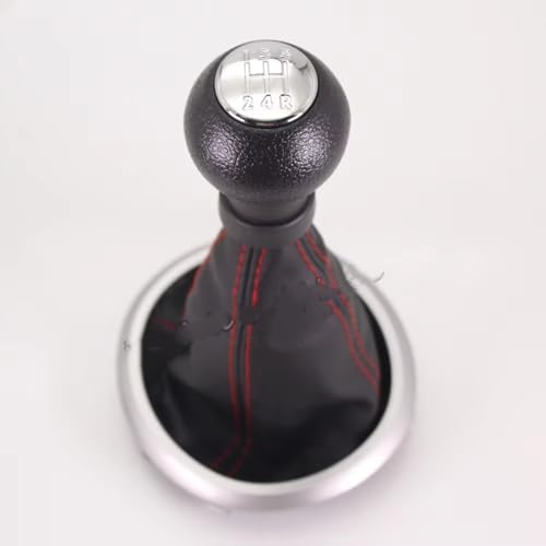 Hguvsjd Schaltknäufe Für Suzuki Für Swift Für Sport 2005-2010 Für SX4 2007-2013 Für ALTO 2010-2015 5-Gang-Schaltgetriebe Schaltknauf Ledermanschette Auto Schaltknauf(B gear and boot) von Hguvsjd