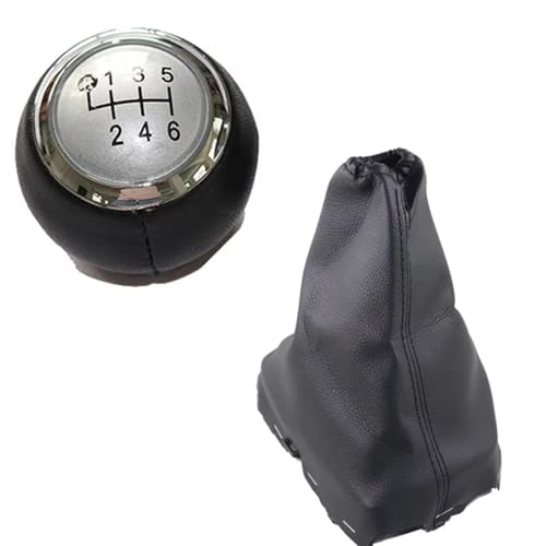 Hguvsjd Schaltknäufe Für Toyota Für COROLLA E18 E180 2013-2018 Getriebegriff Schalthebelknopf Getriebe Schaltknauf Boot Auto Schaltknauf(6 speed silver) von Hguvsjd