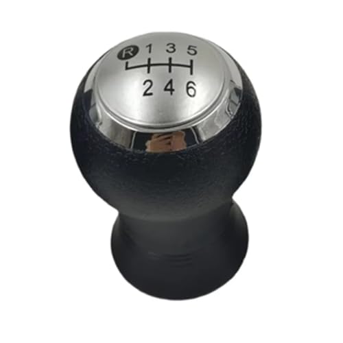 Hguvsjd Schaltknäufe Für Toyota Für Yaris Für Auris 2005-2010 5/6 Geschwindigkeit Schaltknauf Stick Kopf Getriebe Schalthebel Griff Auto Schaltknauf(Silver 6 Speed) von Hguvsjd