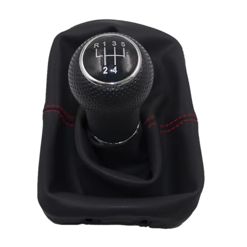 Hguvsjd Schaltknäufe Für VW Für Käfer 1998-2010 5 Geschwindigkeit Rote Linie Schaltknauf Boot Hebel Gaitor Shifter Staub Jacke Auto Schaltknauf(Type 1) von Hguvsjd