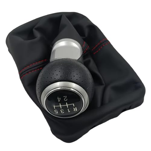 Hguvsjd Schaltknäufe Für VW Für Käfer 1998-2010 5 Geschwindigkeit Rote Linie Schaltknauf Boot Hebel Gaitor Shifter Staub Jacke Auto Schaltknauf(Type 5) von Hguvsjd