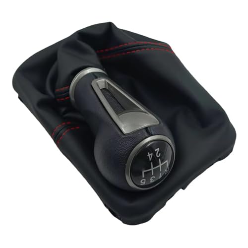 Hguvsjd Schaltknäufe Für VW Für Käfer 1998-2010 5 Geschwindigkeit Rote Linie Schaltknauf Boot Hebel Gaitor Shifter Staub Jacke Auto Schaltknauf(Type 8) von Hguvsjd
