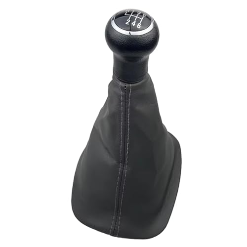 Hguvsjd Schaltknäufe Für VW Für Passat B5 B5.5 1998-2004 B5 FL (00-05) 3B B5 3B2 3B5 1996-2000 5/6 Geschwindigkeit 12mm Auto Schaltknauf Gamasche Boot Kragen Auto Schaltknauf(Gray 6 Speed) von Hguvsjd