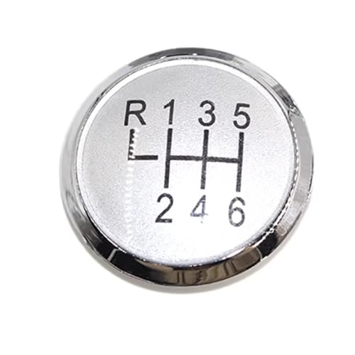 Hguvsjd Schaltknäufe Für VW Für Transporter T5.1 Gp 2003-2011 Auto-Schaltknauf 5/6-Gang-Schalthebel-Stick-Gamaschen-Kofferraumabdeckung Auto Schaltknauf(6 speed silver) von Hguvsjd
