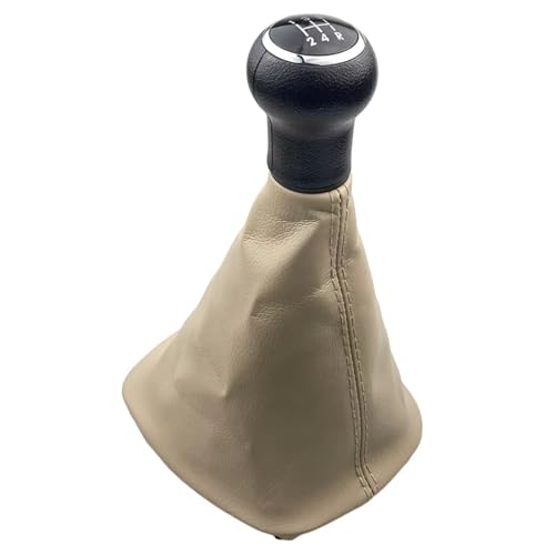 Schaltknäufe Für Für Passat B5 B5.5 1998-2004 5/6 Geschwindigkeit Schaltknauf Leder Gamasche Boot Abdeckung Fall Haut Auto Schaltknauf(5 Speed Beige A) von Hguvsjd