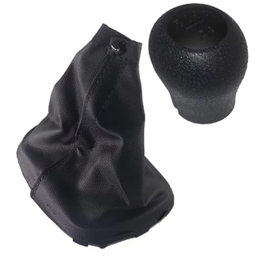 Schaltknäufe Für Hyundai Für Accent Für Verna 2007-2010 Getriebegriffe Hebelwechselabdeckung 5-Gang-Schaltknauf Boot Stick Shifter Auto Schaltknauf(Black Set) von Hguvsjd