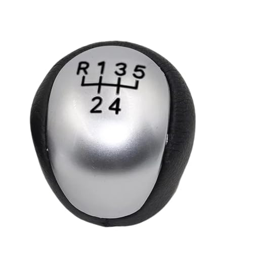 Schaltknäufe Für Hyundai I30 Für Elantra Für Touring 5 Geschwindigkeit Getriebe Shifter Knob Stick Hebel Griff Auto Schaltknauf(Silver black) von Hguvsjd