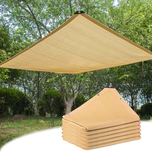 Garten-Schattennetz,90% Schattennetz,Beiges Sonnenschutznetz Mit Ösen,2×4m 3×3m 3×4m 3×5m 4×4m 4×5m 4×6m 5×5m,für Gewächshaus Parkplatz Schuppen Garten Hof Oder Zwinger (Color : Beige, Size : 1.5x2.5 von HhYyLr