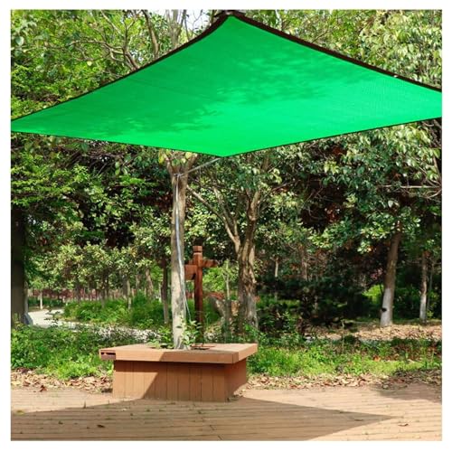 Sonnenschutznetz Für Den Außenbereich,grünes Beschattungsnetz Mit Ösen,85% Beschattungsrate,Schattennetzplane,für Gewächshaus Garten Terrasse Hinterhof Schwimmbadpflanzen (Color : Green, Size : 5x5m von HhYyLr