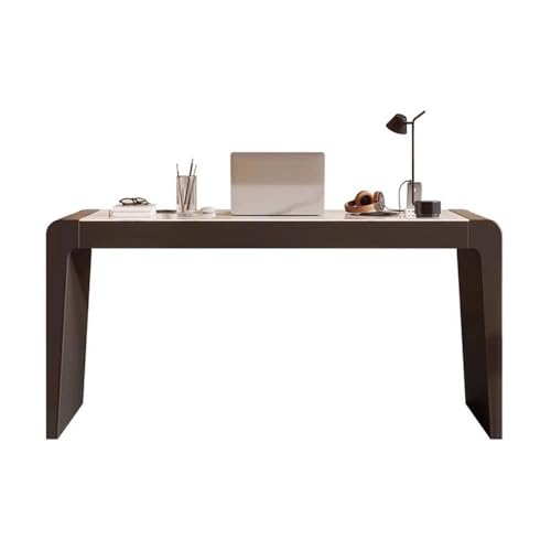 Arbeitstisch Schreibtisch Moderner minimalistischer Home Office Schreibtisch mit Steckdosen, Rock Slate Desktop Schreibtisch PC Workstation Mappe(M) von Hhaoran-9868