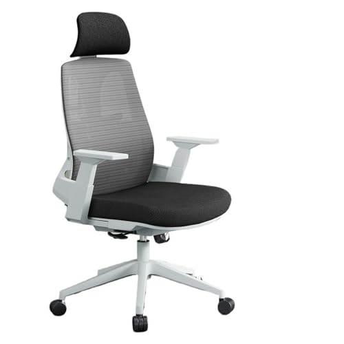 Computer-Gaming-Stuhl Bürostuhl, ergonomischer Stuhl, bequemer Stuhl mit Rückenlehne, drehbarer Schreibtischstuhl for Zuhause, Büro, Arbeitszimmer, mit verstellbaren Armlehnen und Rollen(Schwarz) von Hhaoran-9868