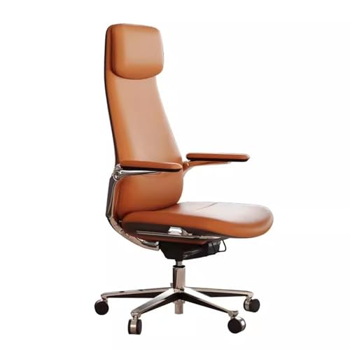 Computer-Gaming-Stuhl Schreibtischstuhl aus Leder mit hoher Rückenlehne for zu Hause, for Erwachsene, die arbeiten, studieren, Schreibtischstuhl mit gepolsterten, hochklappbaren Armlehnen, verstellbar von Hhaoran-9868