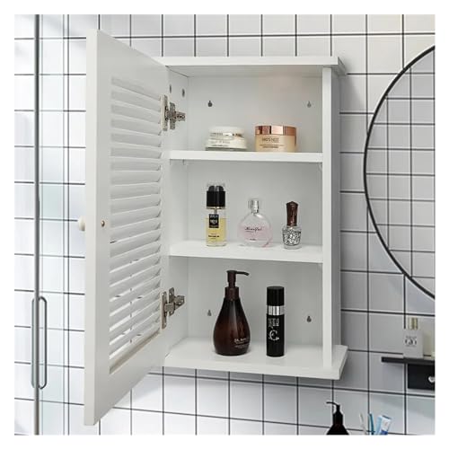 Hhaoran-9868 Medizinschrank mit Spiegel Küchen-Wandschrank, Einzeltür, 3 Etagen, verstellbares Lagerregal, Medizinschrank, Badezimmer-Organizer Badezimmerschrank zur Wandmontage Hhaoran-9868 Medizinschrank mit Spiegel Küchen-Wandschrank, Einzeltür, 3 Etagen, verstellbares Lagerregal, Medizinschrank, Badezimmer-Organizer Badezimmerschrank zur Wandmontage von Hhaoran-9868