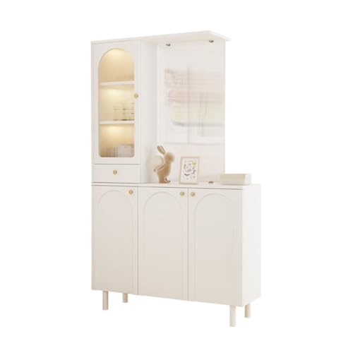 Hhaoran-9868 Sideboard-Buffetschrank Sofa Sideboard Eingangsschrank Wohnzimmer Foyerschrank Eingangsschuhschrank Dreitüriger Weinschrank Integrierter Trennschrank Buffetschrank(105cm,Left) von Hhaoran-9868
