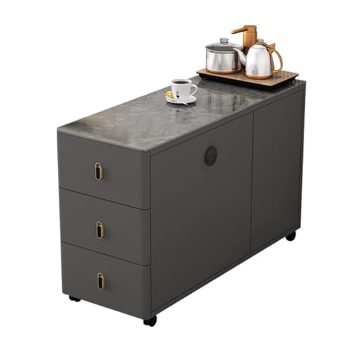 Hhaoran-9868 Sideboard-Buffetschrank Sofa Sideboard Licht Luxus Seite Tisch Wohnzimmer Hause Ecke Tisch Tee Tisch Beweglichen Mini Kleine Tisch Buffetschrank(Grigio,80x30x60m) von Hhaoran-9868