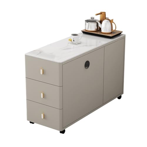 Hhaoran-9868 Sideboard-Buffetschrank Sofa Sideboard Licht Luxus Seite Tisch Wohnzimmer Hause Ecke Tisch Tee Tisch Beweglichen Mini Kleine Tisch Buffetschrank(Khaki,90x40x60m) von Hhaoran-9868