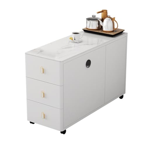 Hhaoran-9868 Sideboard-Buffetschrank Sofa Sideboard Licht Luxus Seite Tisch Wohnzimmer Hause Ecke Tisch Tee Tisch Beweglichen Mini Kleine Tisch Buffetschrank(Weiß,90x50x60m) von Hhaoran-9868