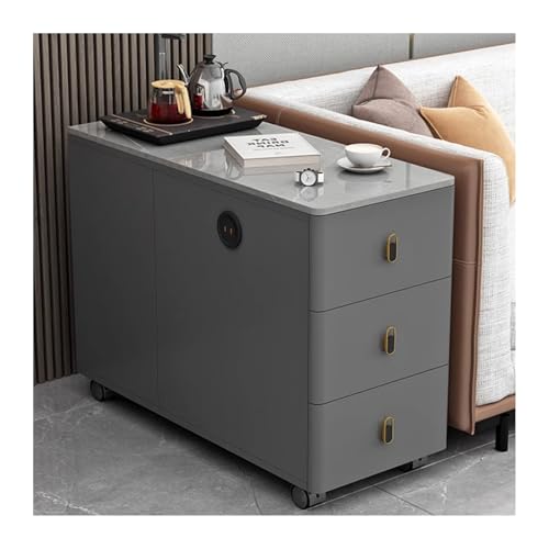 Hhaoran-9868 Sideboard-Buffetschrank Sofa Sideboard Seitenschrank Licht Luxus Schiefer Ecktisch Wohnzimmer Einfacher Beistelltisch Couchtisch Schrank Buffetschrank(Grigio,90x30x60cm) von Hhaoran-9868