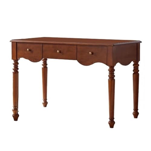Hhaoran-9868 Studiertisch Schreibtisch Vintage Massivholz Schreibtisch mit Schubladen, Kirschholz Arbeitsstation for Home Office Gaming-PC-Arbeitstisch(M) von Hhaoran-9868