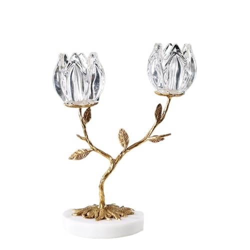 Kerzenständer Leichter Luxus-Doppelkopf-Kerzenhalter, Ornamente mit Sockel, Dekoration for den Esstisch zu Hause, Kerzenhalter aus Kristallglas Kerzenhalter für Candlelight Dinner und Tischl Kerzenständer Leichter Luxus-Doppelkopf-Kerzenhalter, Ornamente mit Sockel, Dekoration for den Esstisch zu Hause, Kerzenhalter aus Kristallglas Kerzenhalter für Candlelight Dinner und Tischl von Hhaoran-9868