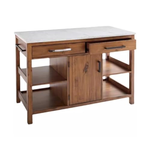 Kücheninsel Inseltisch Kücheninseltisch Beweglicher Kochtisch Retro-Highboard Schale Schrank und Sideboard Kücheninselwagen mit Stauraum von Hhaoran-9868