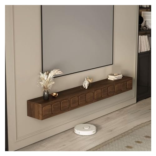 Schwimmender TV-Ständer Moderner TV-Ständer aus Holz mit 2 Medienschränken und 2 Schubladen, schwebender TV-Ständer zur Wandmontage, Entertainment-Center for Wohnzimmer, Schlafzimmer Wandmontierte Med Schwimmender TV-Ständer Moderner TV-Ständer aus Holz mit 2 Medienschränken und 2 Schubladen, schwebender TV-Ständer zur Wandmontage, Entertainment-Center for Wohnzimmer, Schlafzimmer Wandmontierte Med von Hhaoran-9868