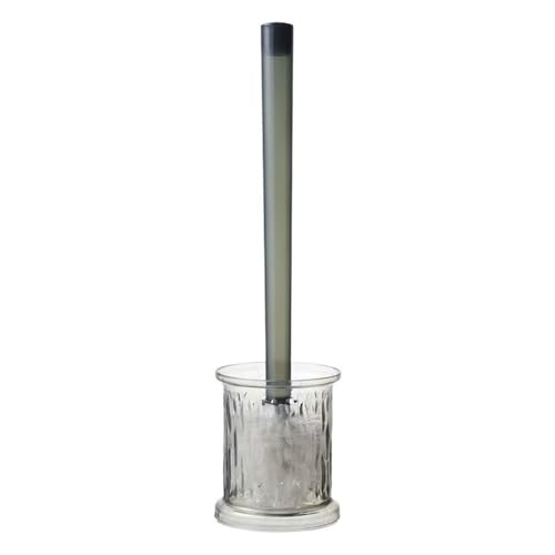 Toilettenbürste Toilettenbürste mit transparenter Basis und langem Griff, Haushalts-Toilettenreinigungs-Bodenset Toilettenbürste und Halter(Grigio) von Hhaoran-9868