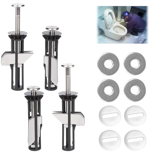 Hhaoysogd Toilettensitz Befestigung Bolzen, 4 Stück Edelstahl Toilettensitz Ersatzteil Kit Schrauben für Scharniere, WC Sitz Befestigungset für Top Montage WC Scharnie Zubehör Hhaoysogd Toilettensitz Befestigung Bolzen, 4 Stück Edelstahl Toilettensitz Ersatzteil Kit Schrauben für Scharniere, WC Sitz Befestigungset für Top Montage WC Scharnie Zubehör von Hhaoysogd