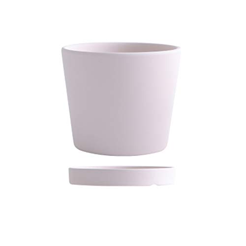 Blumentopf Moderne Sukkulenten Behälter mit Ablaufloch und Untertasse Runde Keramik Blumentöpfe für alle Hauspflanzen Blumen Kräuter Blumentöpfe(Pink,C) von Hhmmei2024-23