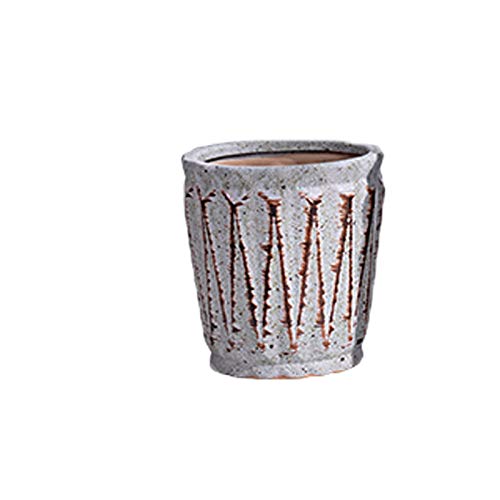 Blumentopf Runde Gartentopf Keramik Topf Pflanzer Wurzelkammer Moderne Sukkulenten Behälter Mit Ablaufloch Dekorieren Home Office Outdoor Blumentöpfe(A) von Hhmmei2024-23