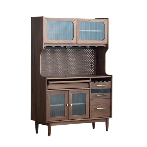 Hhmmei2024-23 Buffetschrank Esszimmer Sideboard Esszimmermöbel Massivholz integrierte Bar Theke Wand Teeschrank Weinschrank Bauernhaus-Lagerschrank von Hhmmei2024-23
