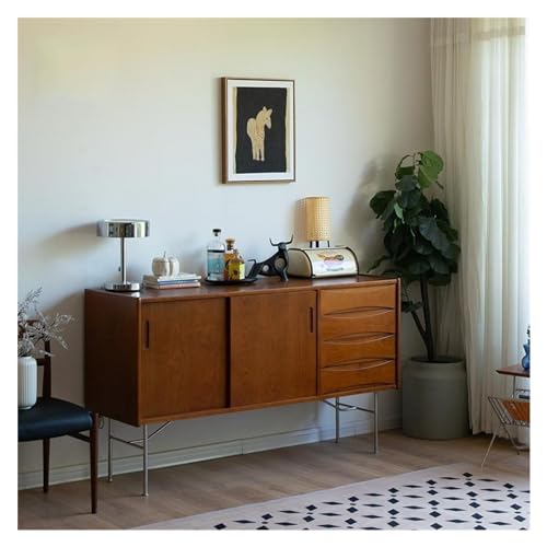 Hhmmei2024-23 Buffetschrank Vintage Massivholz Aufbewahrungsschrank Kleiner Haushaltsschrank an der Wand Antikes Sideboard Haushaltsmultifunktions-Vorratsschrank Bauernhaus-Lagerschrank von Hhmmei2024-23