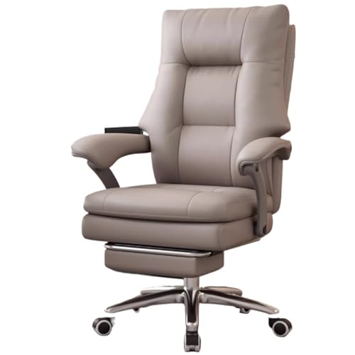 Hhmmei2024-23 Ergonomischer Schreibtischstuhl Luxuriöser Bürostuhl aus Leder, Verstellbarer Chefsessel for Zuhause und Arbeitszimmer, bequemer Computerstuhl Bürostuhl von Hhmmei2024-23