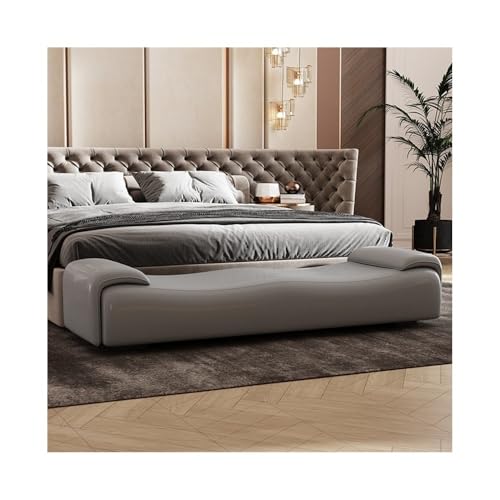Hhmmei2024-23 Hocker am Bettende Bett-Endhocker, Sofa-Langbank, leichte Luxus-Schlafzimmer-Kleideraufbewahrungsbank, Garderoben-Schuhwechselbank(Grigio,Groß) von Hhmmei2024-23