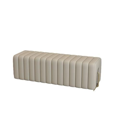 Hhmmei2024-23 Hocker am Bettende Bett-Endhocker Schlafzimmer Nachttisch Kleiderständer Leichte Luxus High-End-Bettcouch Garderobe Lange Sofa Schuhbank(Light Grey) von Hhmmei2024-23
