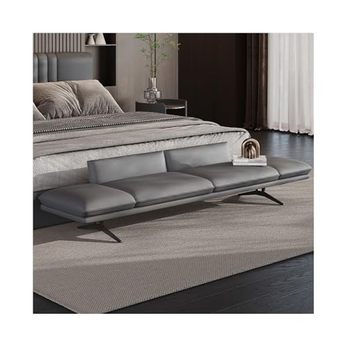Hhmmei2024-23 Hocker am Bettende Betthocker Schlafzimmer Nachttisch Lange Bank Licht Luxus High-End Garderobe Sofa Bank Nachttisch Couch(Grigio) von Hhmmei2024-23