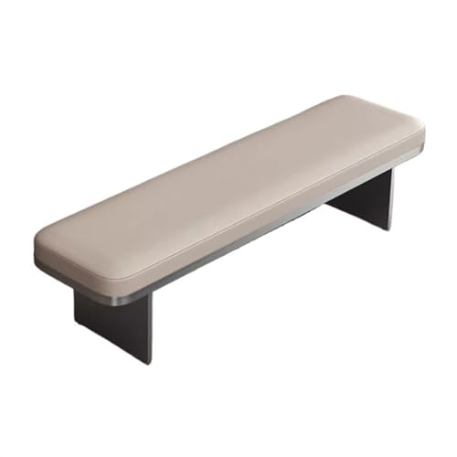 Hhmmei2024-23 Hocker am Bettende Edelstahl-Fußhocker, Haushaltssofa, Nachttischhocker, Esszimmerstuhl, Leichter Luxus, hochwertige Schuhputzbank, Lange Bank(140 * 40 * 40cm) von Hhmmei2024-23
