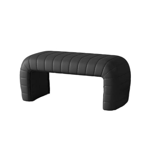 Hhmmei2024-23 Hocker am Bettende Fußbank fürs Bett, Schuhwechselhocker for den Eingangsbereich, sehr schmaler Schuhwechselhocker for die Garderobe, Sofahocker(Schwarz,Klein) von Hhmmei2024-23